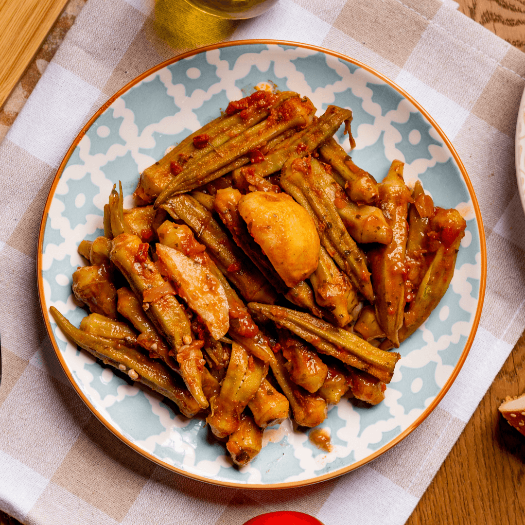 Traditional Greek Okra in Rich Tomato Sauce – Mediterranean Bamies (280g) - Greek Flavours