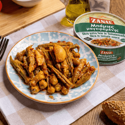 Traditional Greek Okra in Rich Tomato Sauce – Mediterranean Bamies (280g) - Greek Flavours