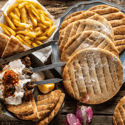 Traditional Greek Pita Bread – 10 Soft Rounds (16 cm) | Vegetarian - Friendly - Greek Flavours