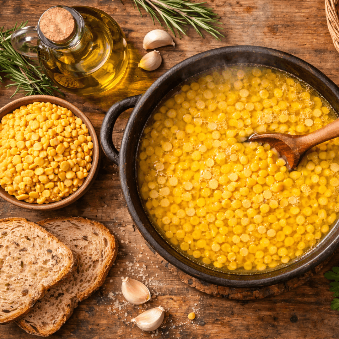 Traditional Greek Split Fava (Yellow Peas) – High Fibre Mediterranean Legume (500g) - Greek Flavours