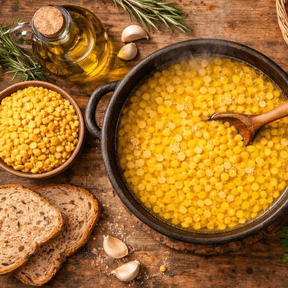 Traditional Greek Split Fava (Yellow Peas) – High Fibre Mediterranean Legume (500g) - Greek Flavours