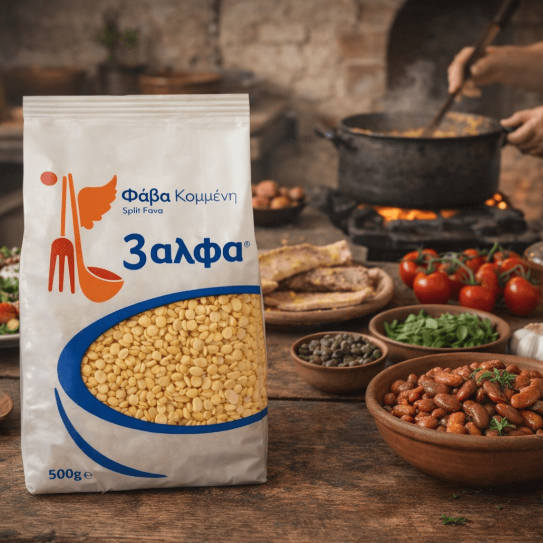 Traditional Greek Split Fava (Yellow Peas) – High Fibre Mediterranean Legume (500g) - Greek Flavours