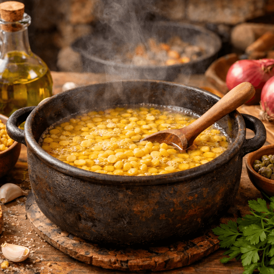 Traditional Greek Split Fava (Yellow Peas) – High Fibre Mediterranean Legume (500g) - Greek Flavours