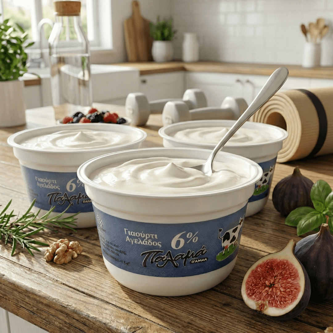 Traditional Greek Strained Cow Yogurt 6% – Extra Creamy & High Protein (3×200g) - Greek Flavours