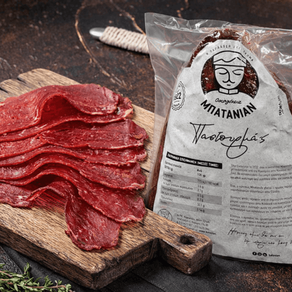 Traditional Greek Whole Beef Pastourmas (Pastrami) – Cured with Spices (1kg - 1.5kg) - Greek Flavours